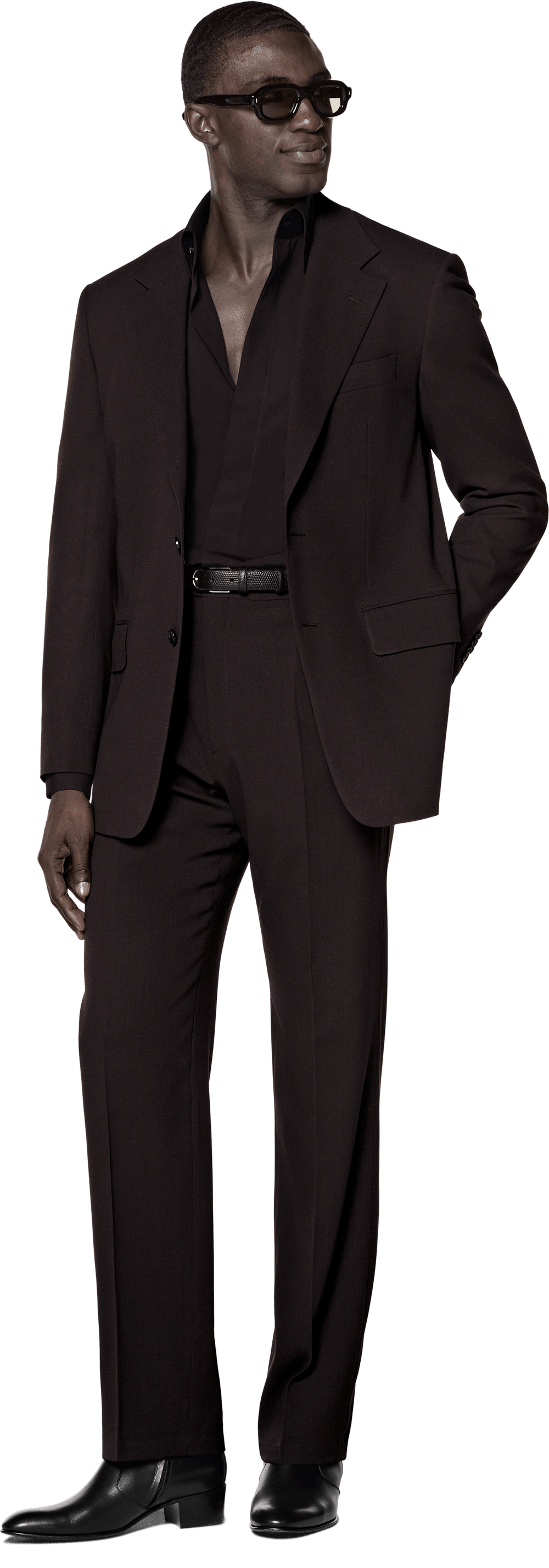 SuitSupply half-canvas suit, navy tailored jacket, product photograph