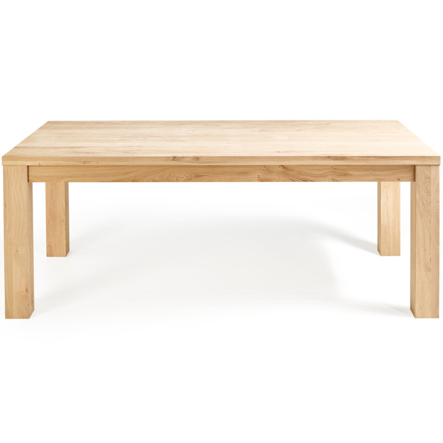 Solid oak rectangular dining table (Selvian), product photograph